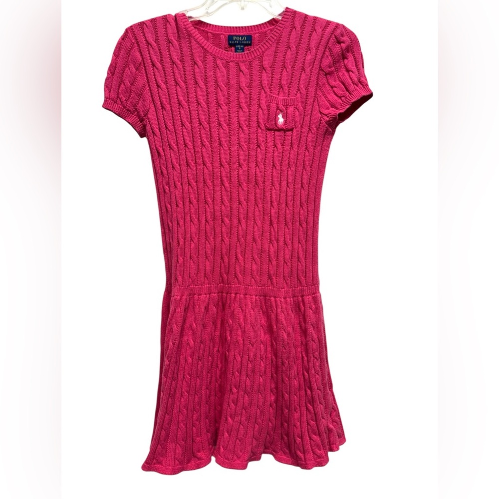 Polo Ralph Lauren Fuchsia Cable Knit Dress for Kids Size L (12-14)